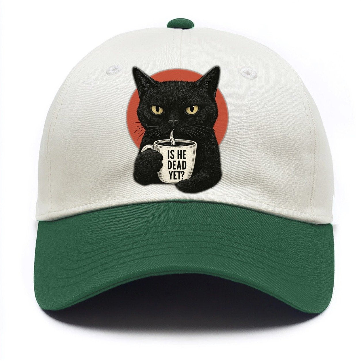 Is He Dead Yet Cat Two Tone Cap – Green