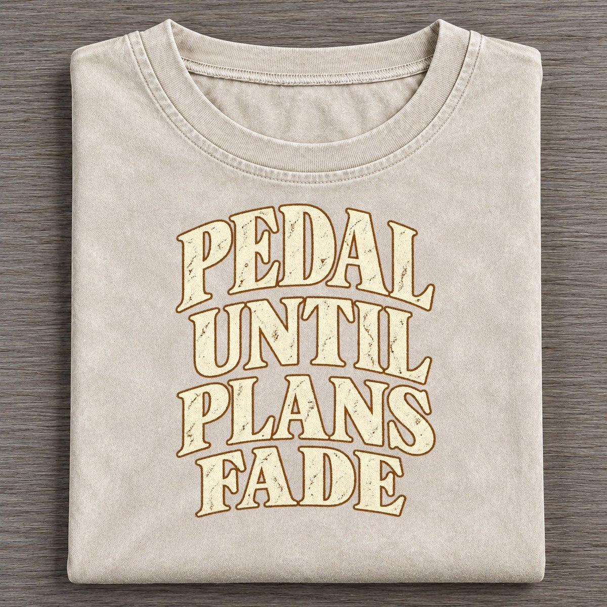 Pedal Until Plans Fade Pastimes Companions Vintage T-shirt – Off White