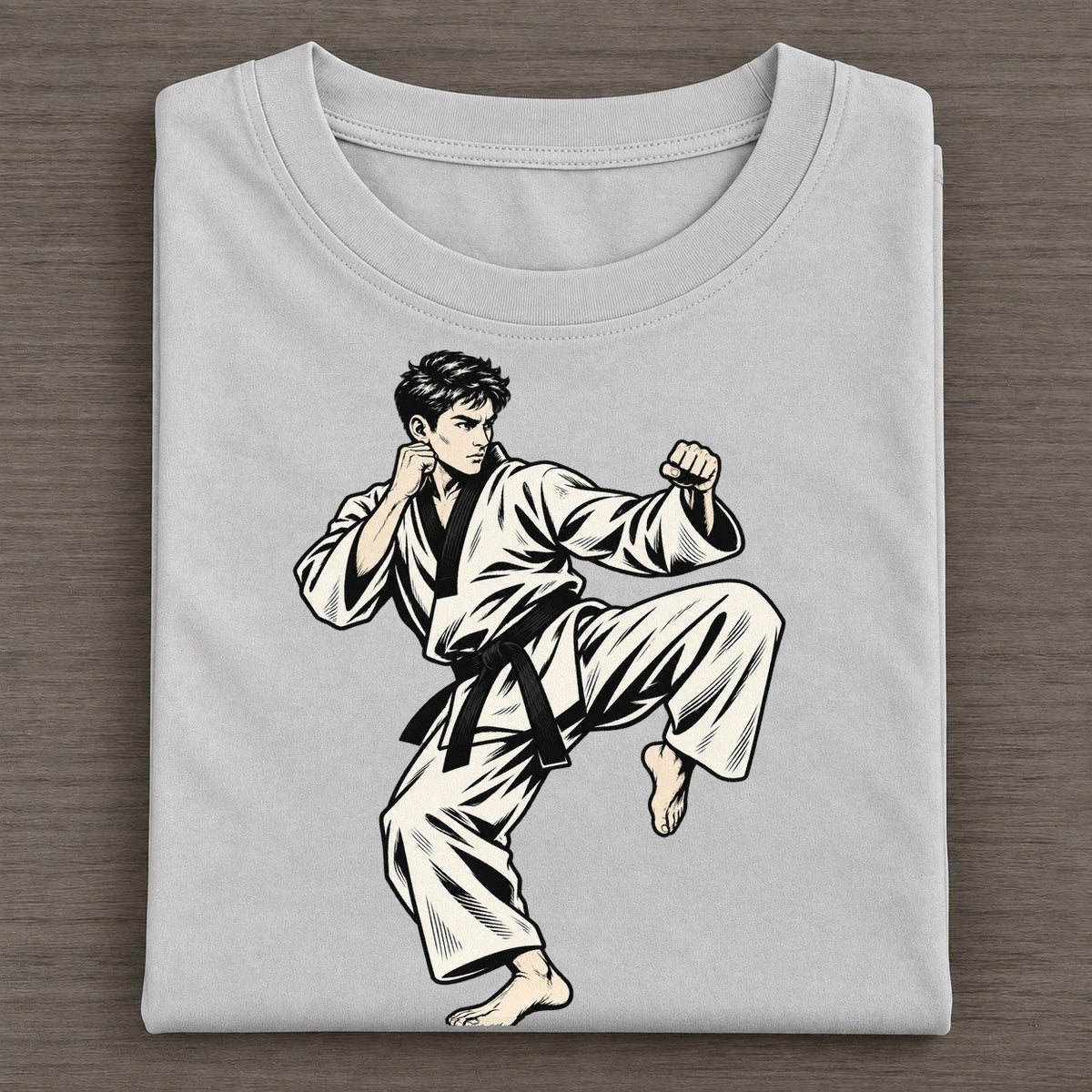 Taekwondo Guarded Counter Global Sports Ink Figures Classic T-shirt – Grey