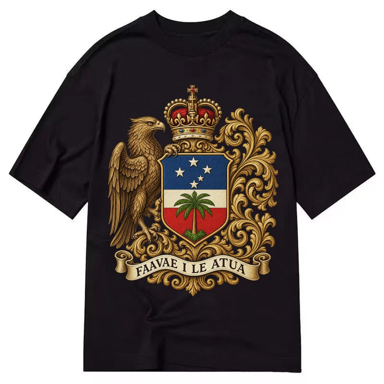 South Africa Springbok Emblem Springbok With Protea Green Go Classic T-shirt – Black