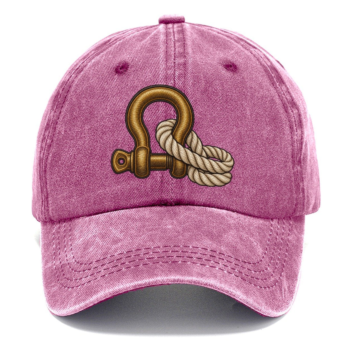 Bow Shackle And Coiled Rope Off Roading And Overlanding Classic Cap – Dusty Rose