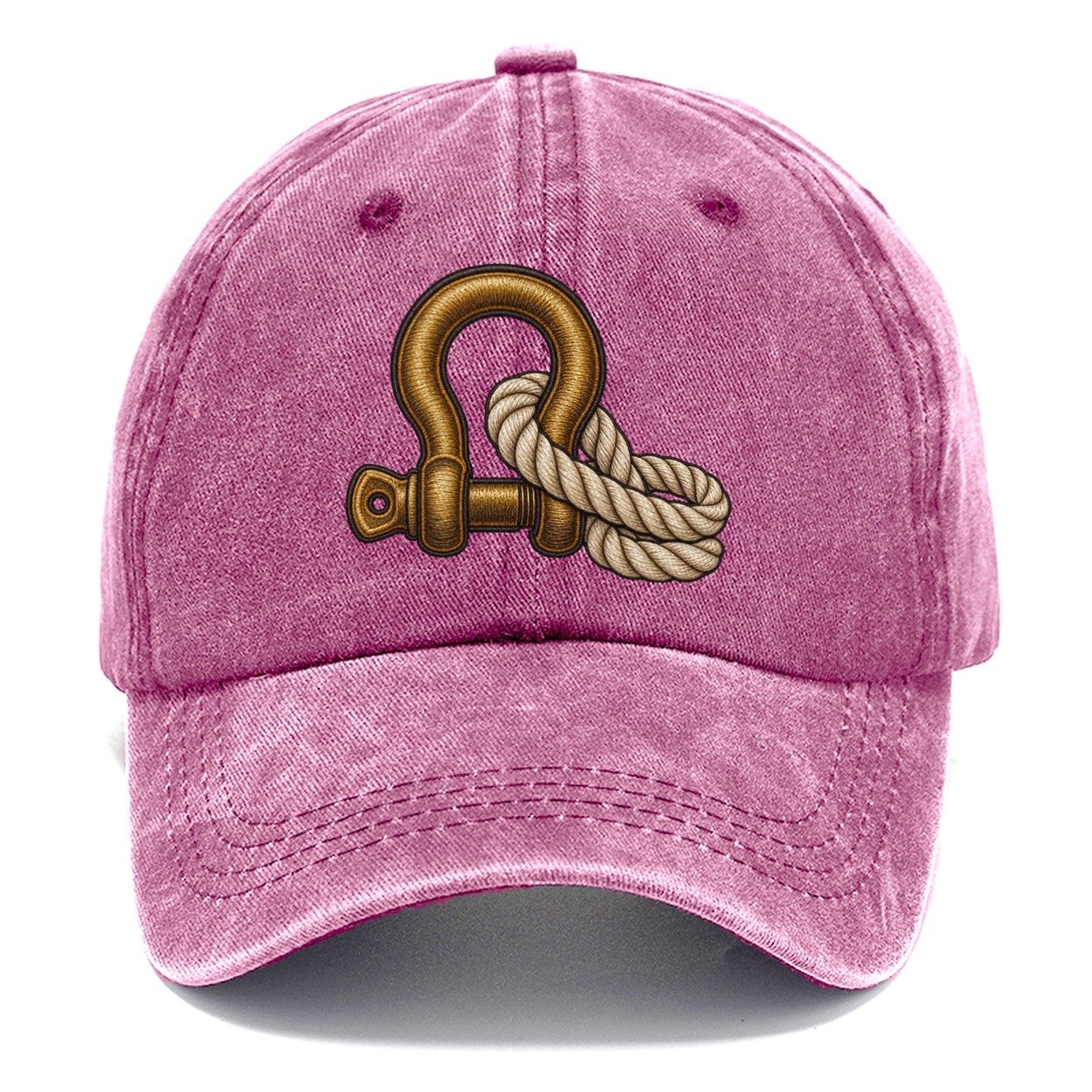 Bow Shackle And Coiled Rope Off Roading And Overlanding Classic Cap – Dusty Rose