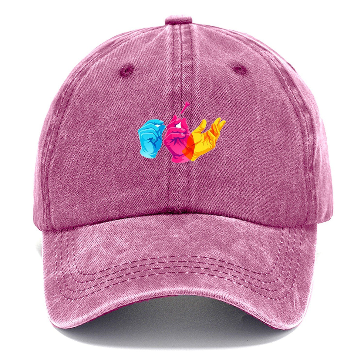 Golf Tee Hand Signs Classic Cap – Dusty Rose