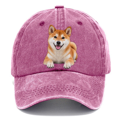 Shiba Inu Lying Down Top Breeds Classic Cap – Dusty Rose