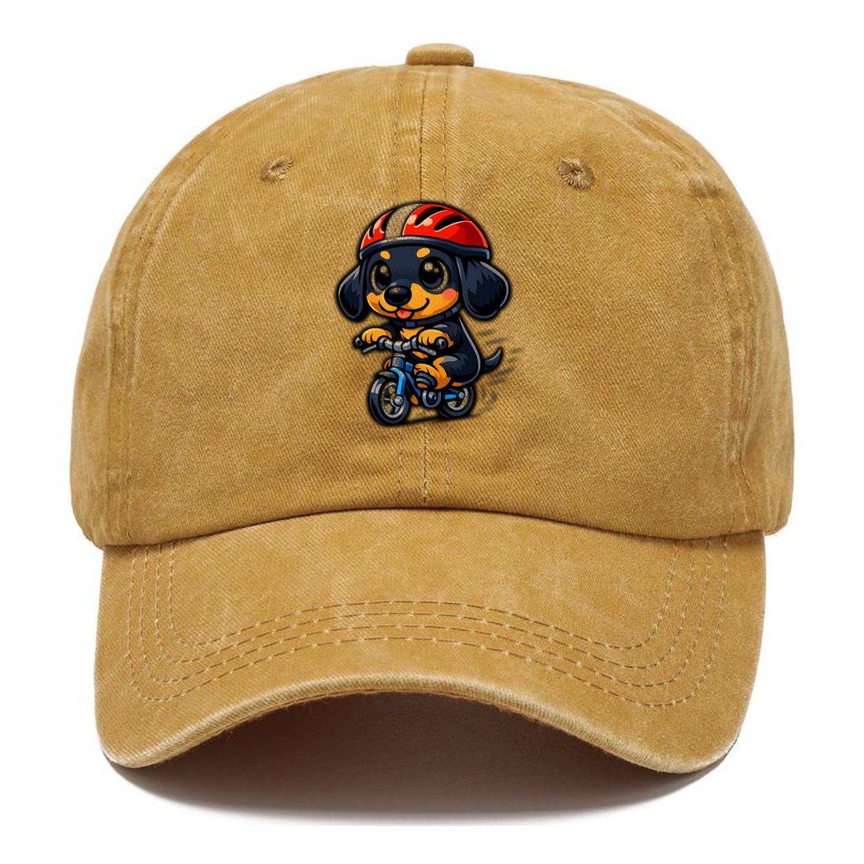 Dachshund Bicycle Classic Cap – Golden Harvest