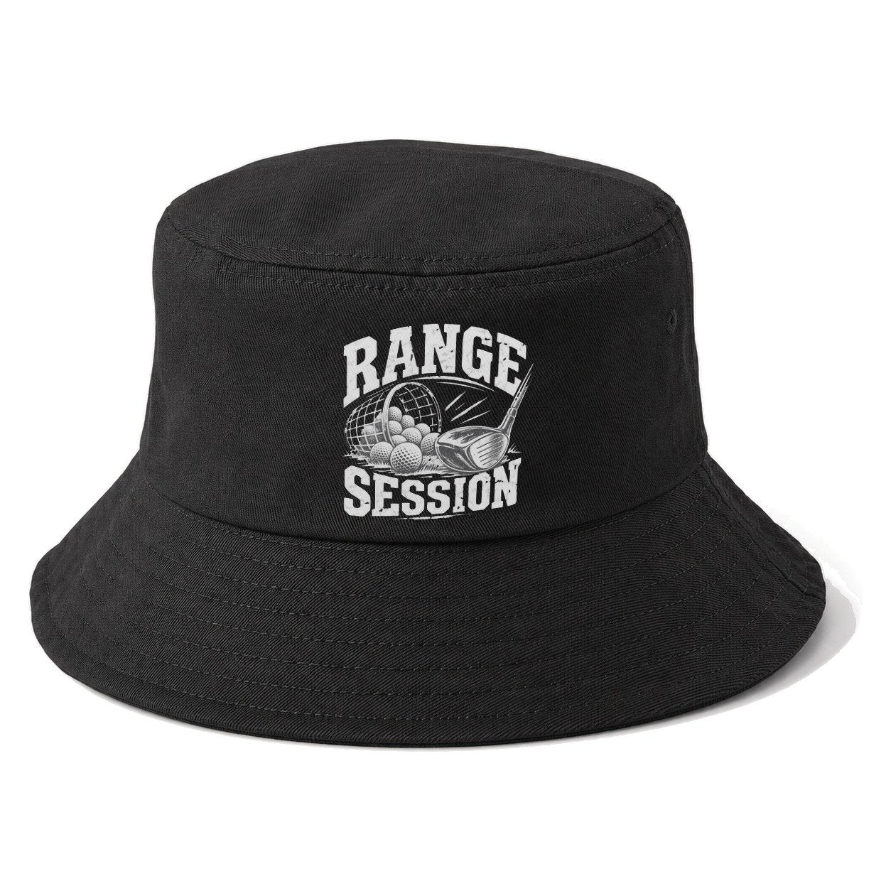 Range Session Golf Life Bucket Hat – Black