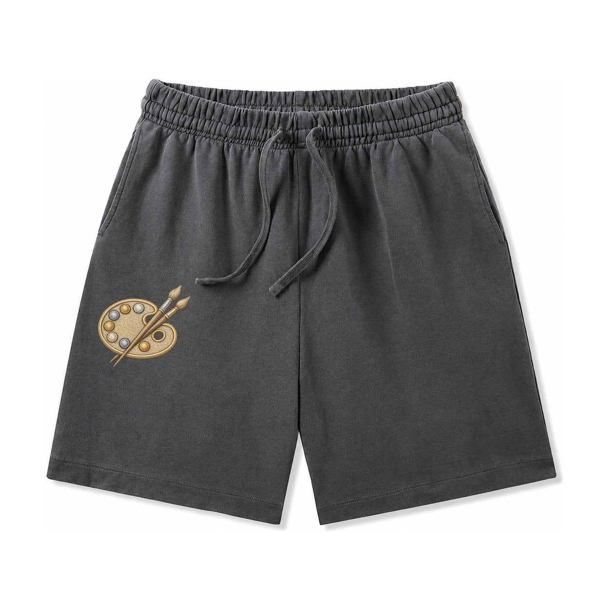 Artist Palette Washed Shorts – Dark Gray