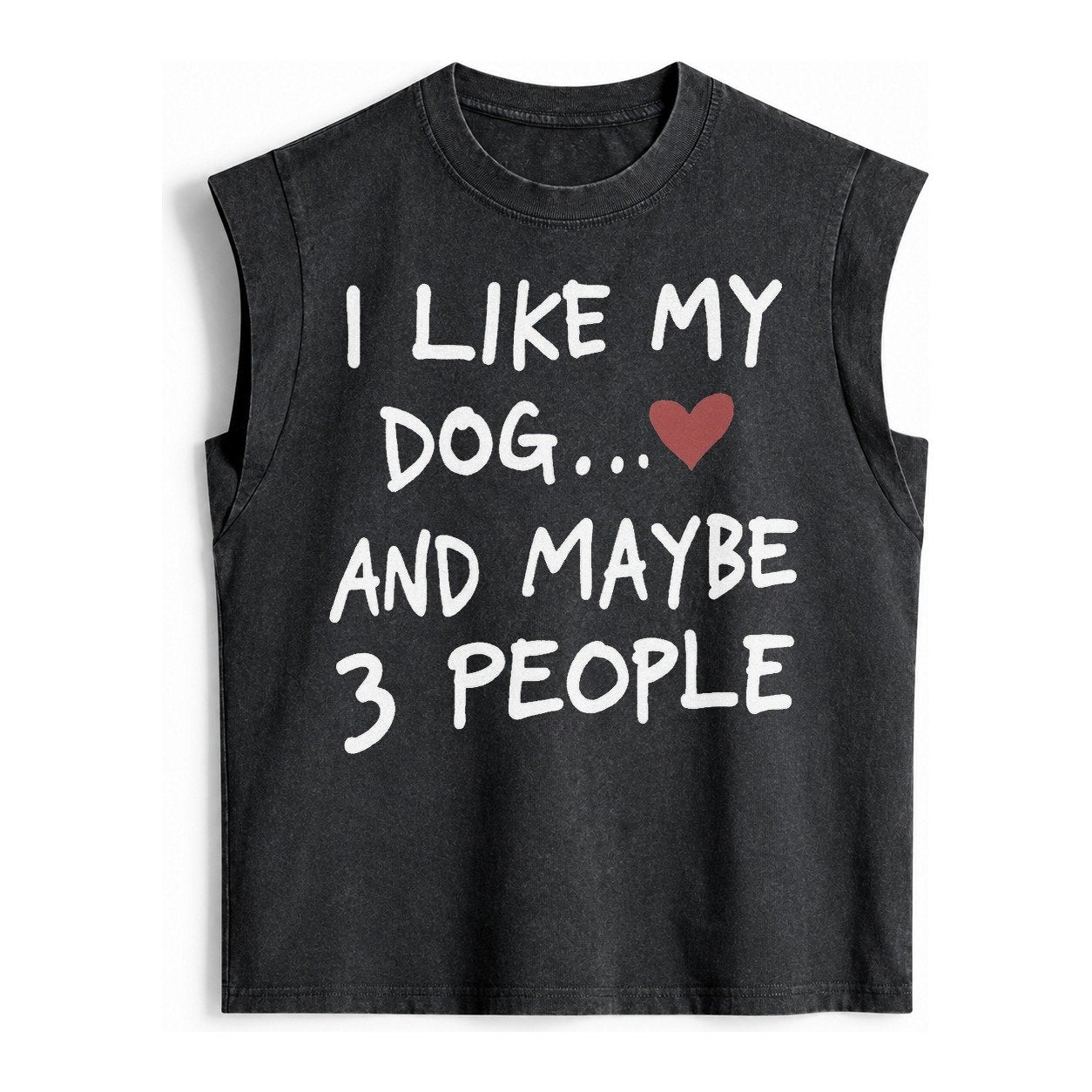 Dog Maybe 3 People Vintage Washed Tank – Black