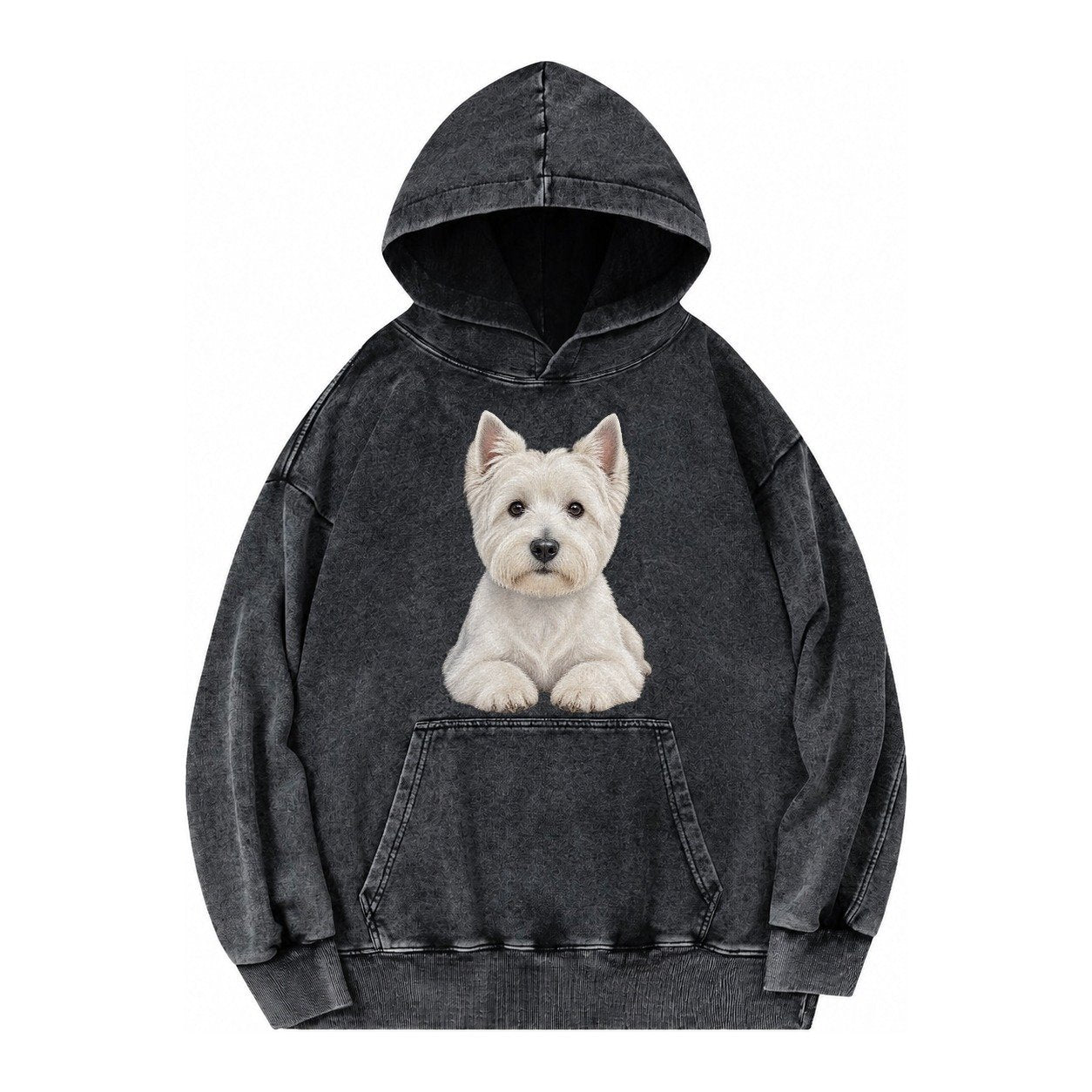 Pickleball Vintage Washed Hoodie – Black