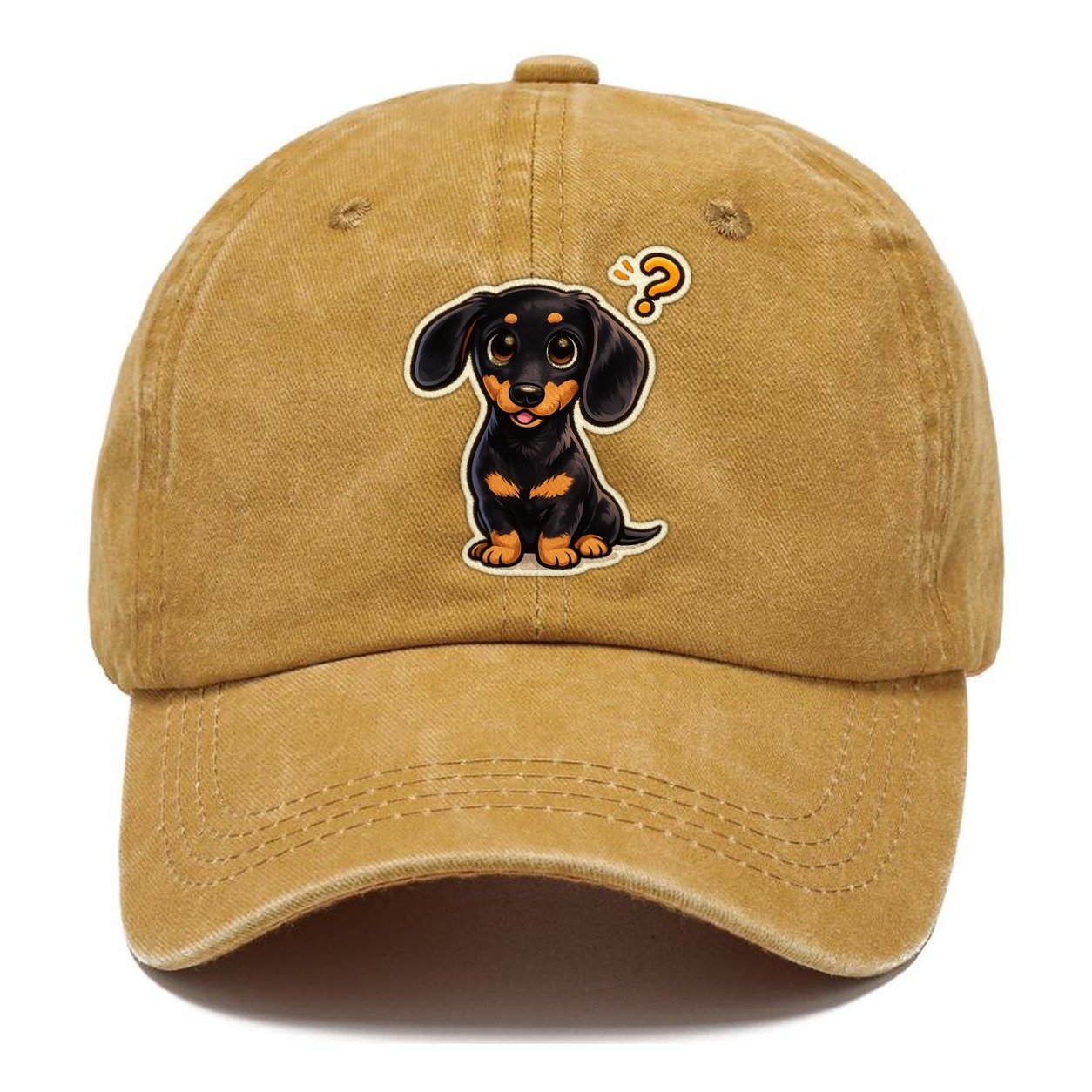 Confused Dachshund Questioning Everything Classic Cap – Golden Harvest