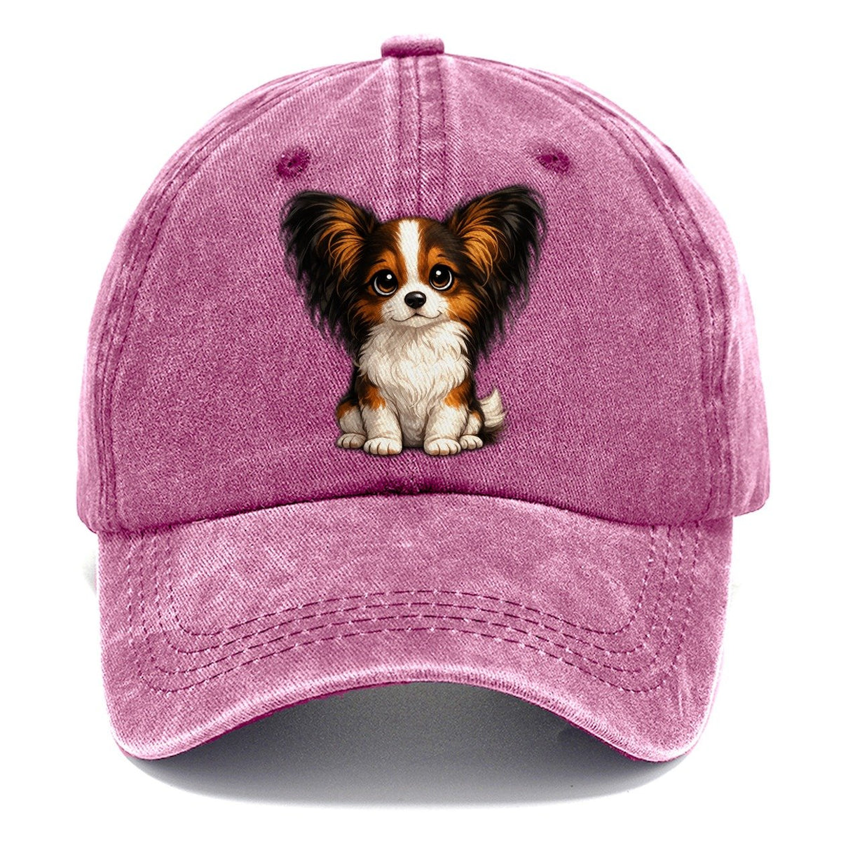 Papillon Sitting Sweetheart Classic Cap – Dusty Rose