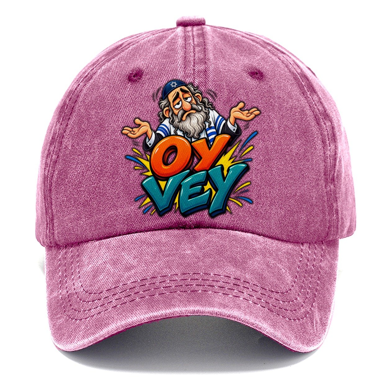 Oy Vey Drama Judaism Heritage Classic Cap – Dusty Rose