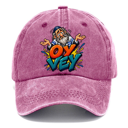 Oy Vey Drama Judaism Heritage Classic Cap – Dusty Rose