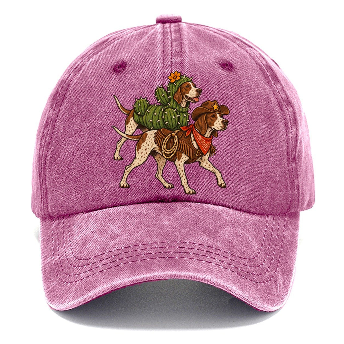2 Pointers In Halloween Costumes Hdp 38 Parade Lineup Halloween Dog Parade Classic Cap – Dusty Rose