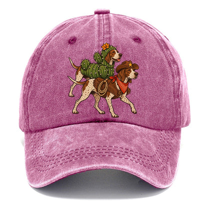 2 Pointers In Halloween Costumes Hdp 38 Parade Lineup Halloween Dog Parade Classic Cap – Dusty Rose