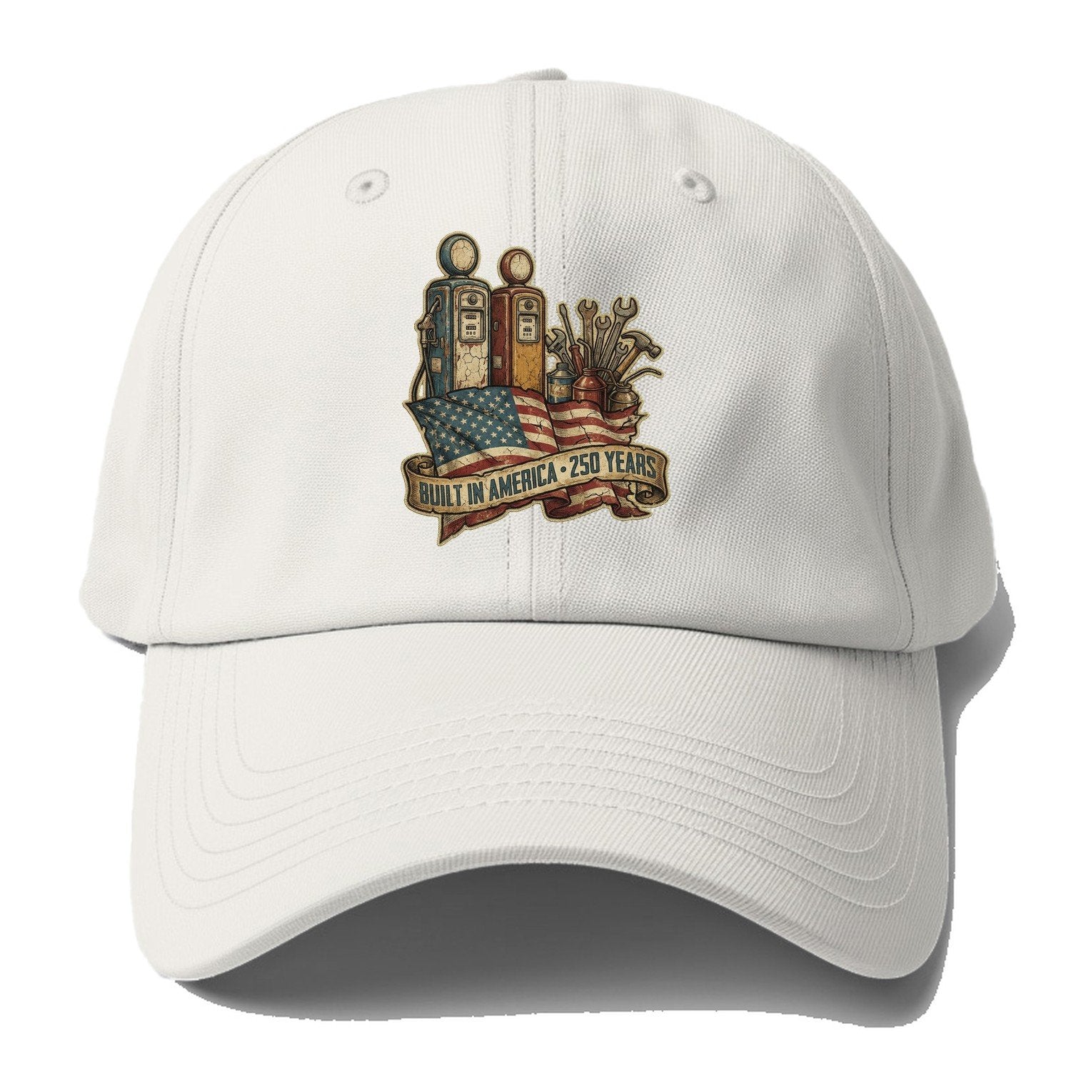 Built In America Baseball Cap – Off White