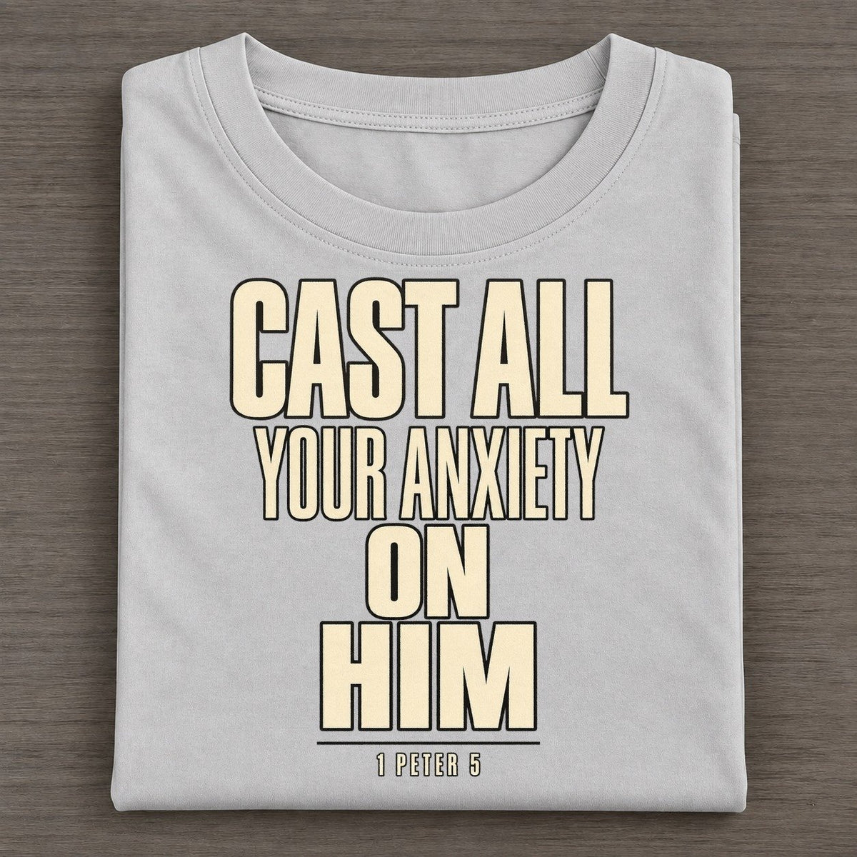 Cast All Your Anxiety Plain Gospel Classic T-shirt – Grey