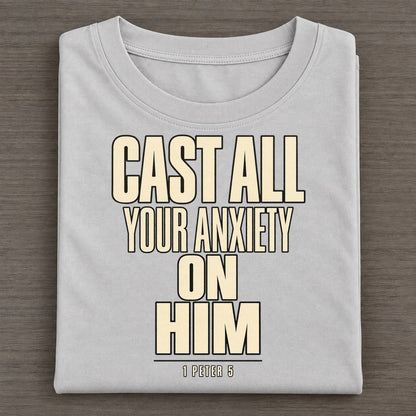 Cast All Your Anxiety Plain Gospel Classic T-shirt – Grey