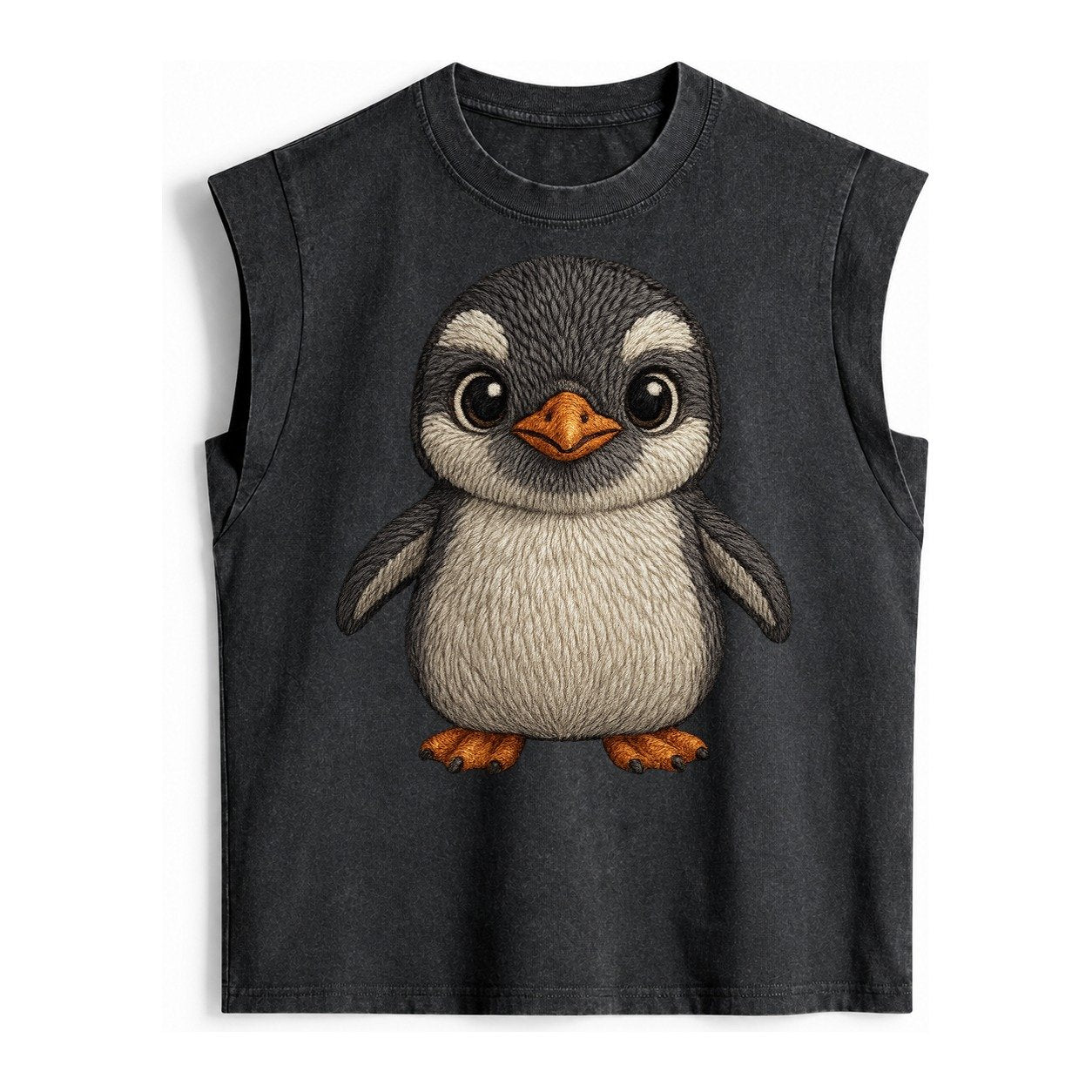 Baby Gentoo Penguin Vintage Washed Tank – Black