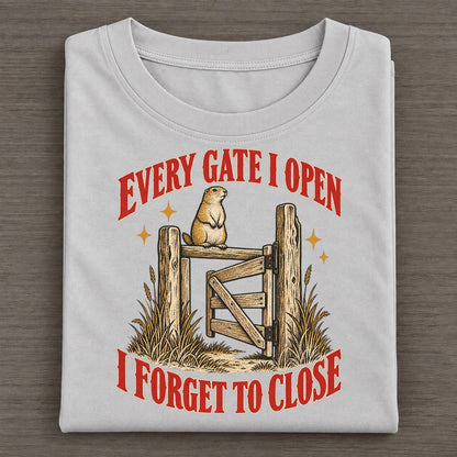 I Forget To Close Unhinged Affirmations Classic T-shirt – Grey