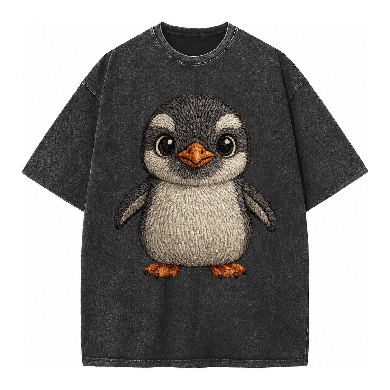 Baby Gentoo Penguin Vintage T-shirt – Black