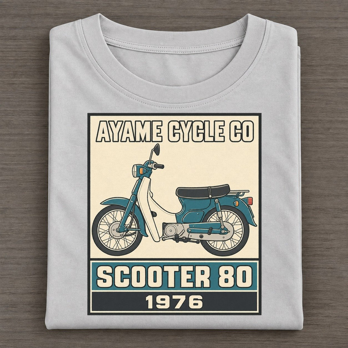Ayame Scooter 80 Showa Speed Plates Classic T-shirt – Grey