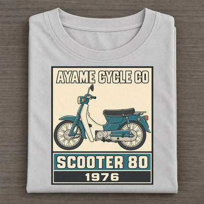 Ayame Scooter 80 Showa Speed Plates Classic T-shirt – Grey