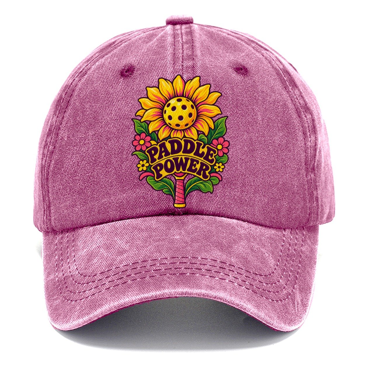 Sunflower Paddle Power Pickleball Life Classic Cap – Dusty Rose