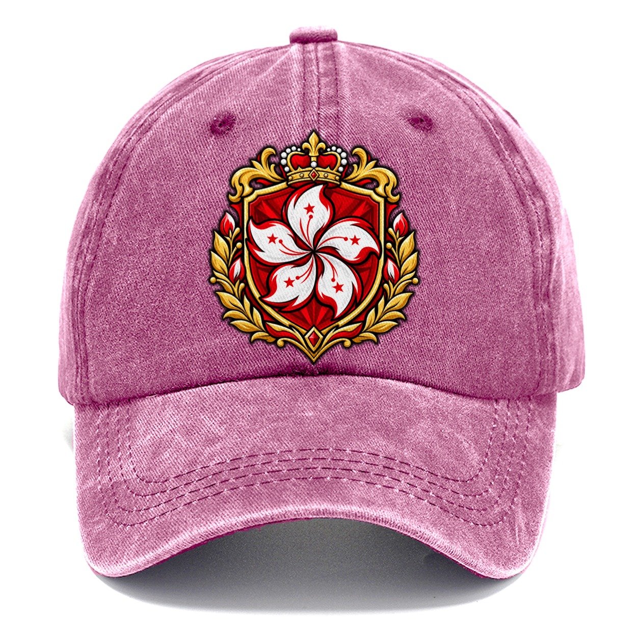 Hong Kong Heraldic Crest Country Logos Classic Cap – Dusty Rose