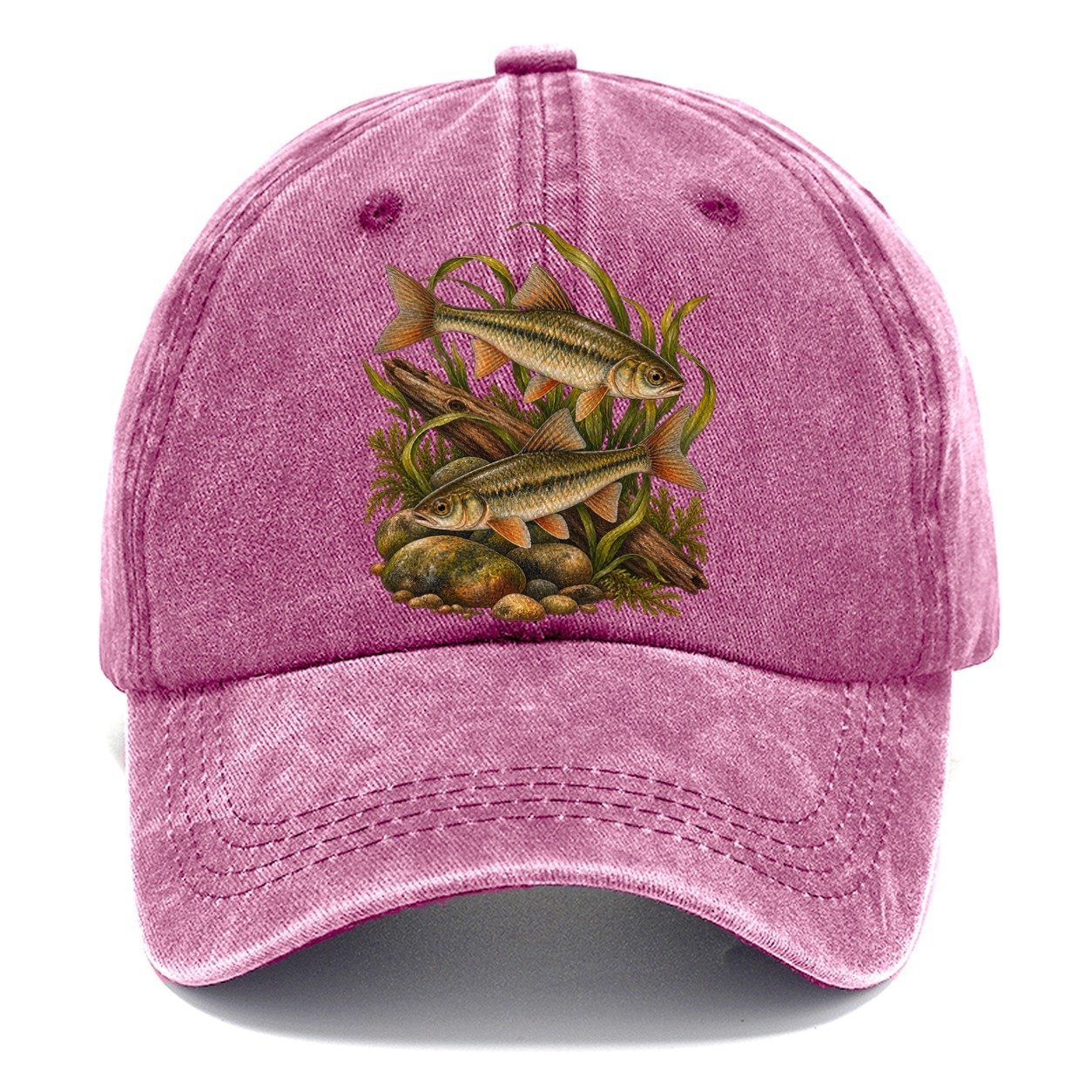 Chub Minnow Plate Fishing Club Classic Cap – Dusty Rose