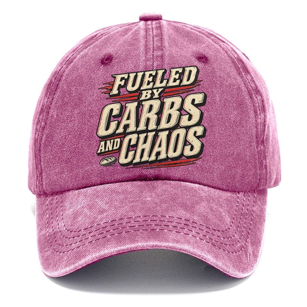 Fueled By Carbs And Chaos American Wit Classic Cap – Dusty Rose