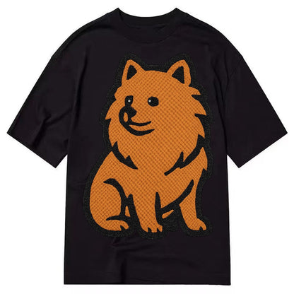 Pomeranian Orange Fluffy Charm Classic T-shirt – Black