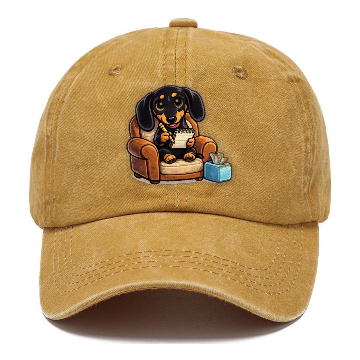 Dachshund Therapist Listening Classic Cap – Golden Harvest