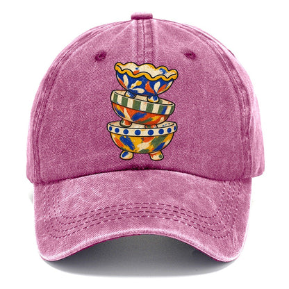 Footed Bowl Stack Clay Color Makers Classic Cap – Dusty Rose