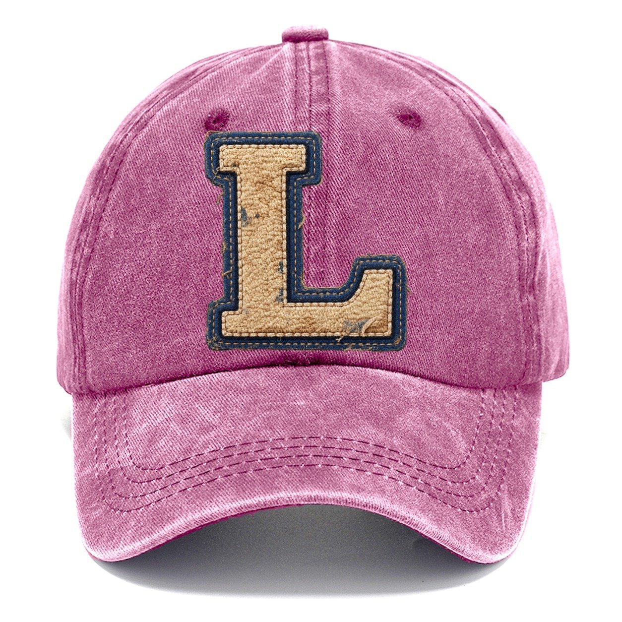 Varsity Chenille L Monogram Classic Cap – Dusty Rose