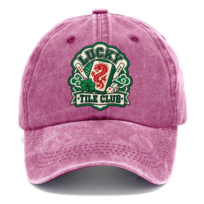 Lucky Tile Club Mahjong Game Night Classic Cap – Dusty Rose