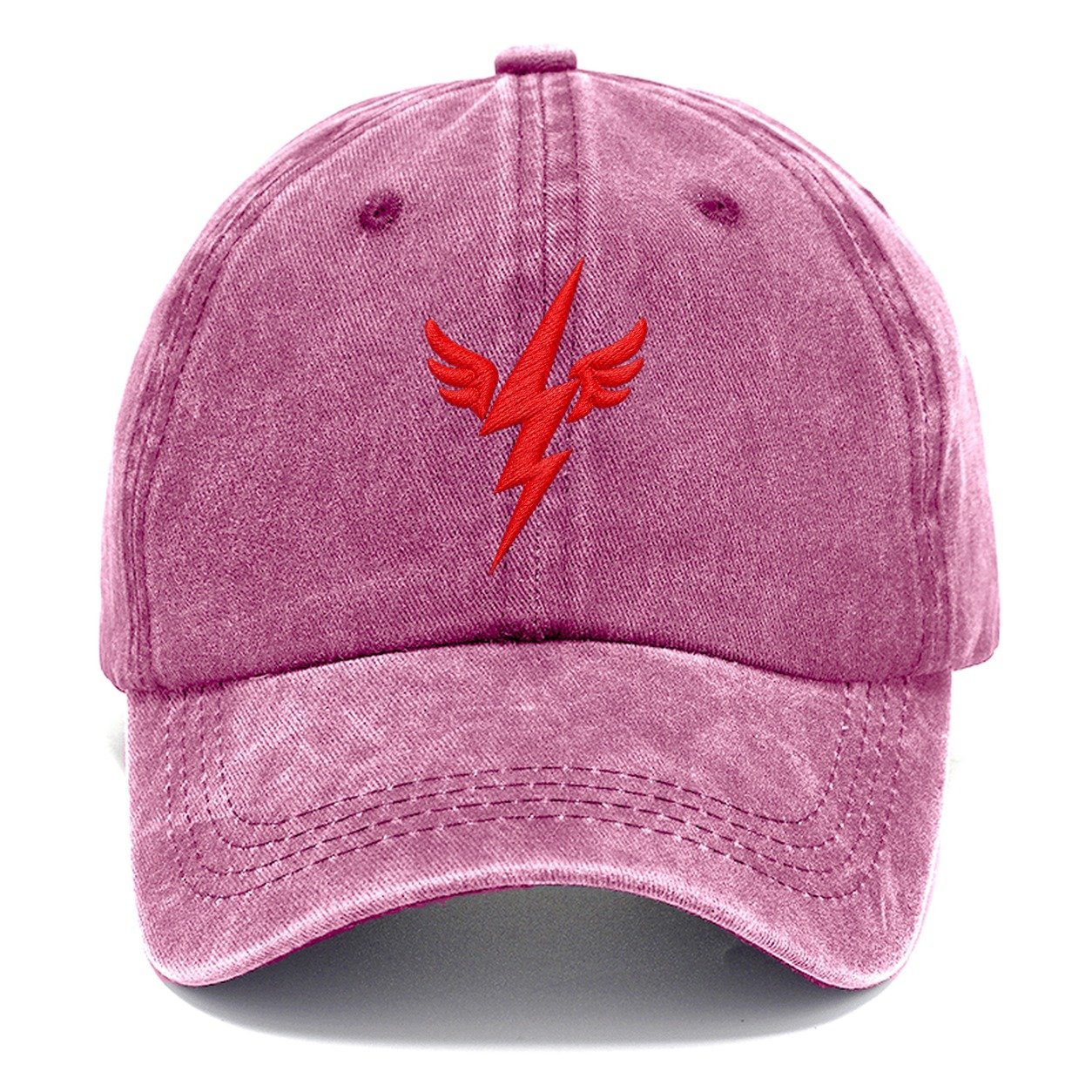 Winged Lightning Bolt Micro Motion Mark Classic Cap – Dusty Rose