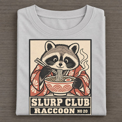 Raccoon Stolen Slurp Club Classic T-shirt – Grey