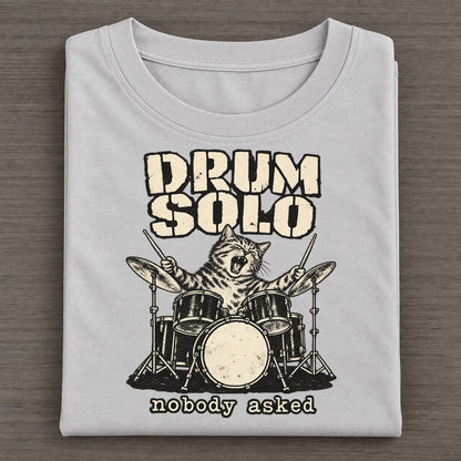 Drum Solo Alley Cat Records Classic T-shirt – Grey