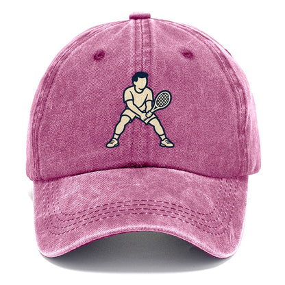 Return Of Serve Stance Tennis Match Rituals Classic Cap – Dusty Rose