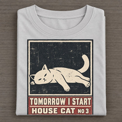 Tomorrow I Start Neko Says No Classic T-shirt – Grey