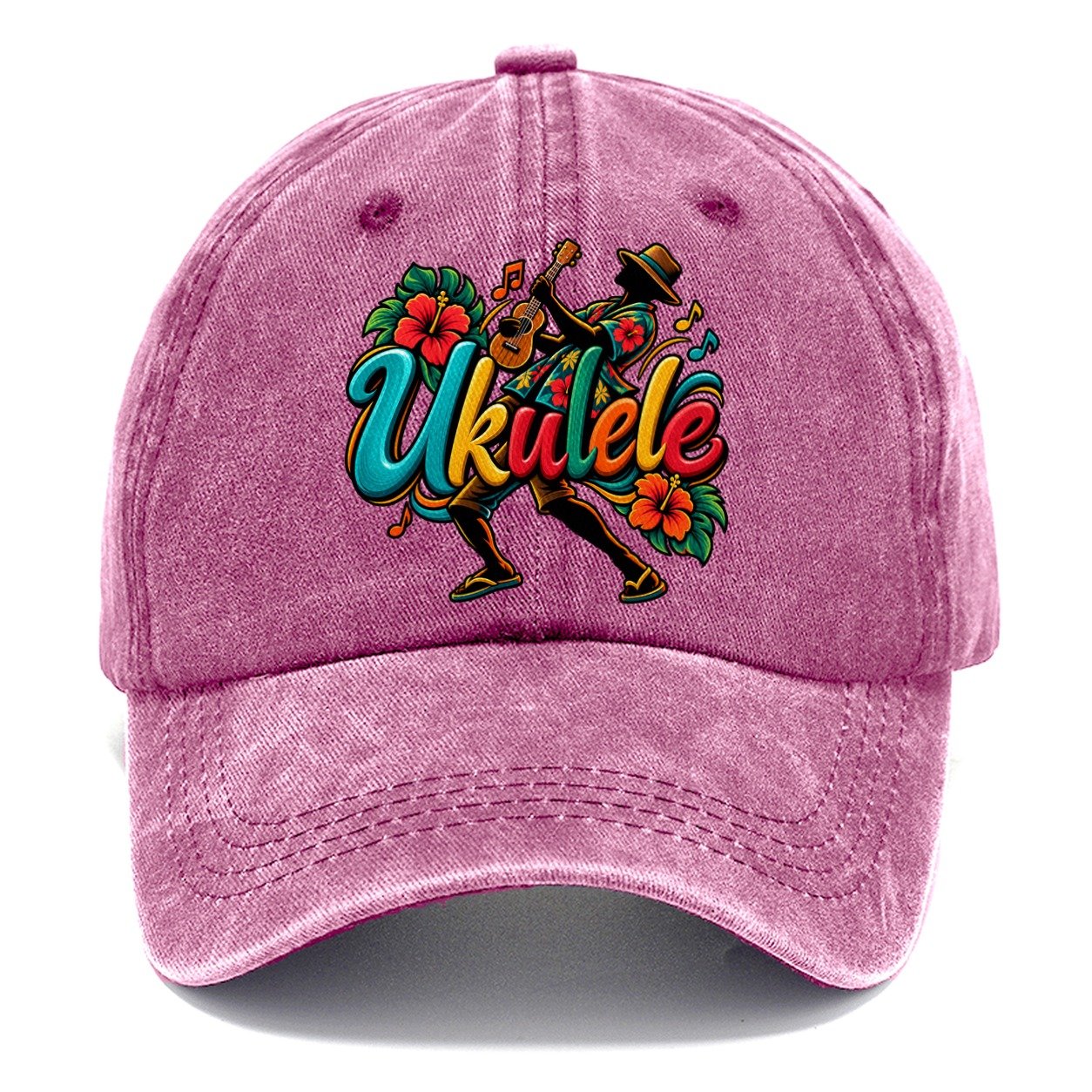 Ukulele Wordmark Music Instruments Classic Cap – Dusty Rose
