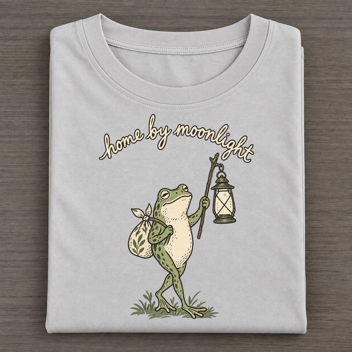 Lantern Walk Pond Folk Classic T-shirt – Grey