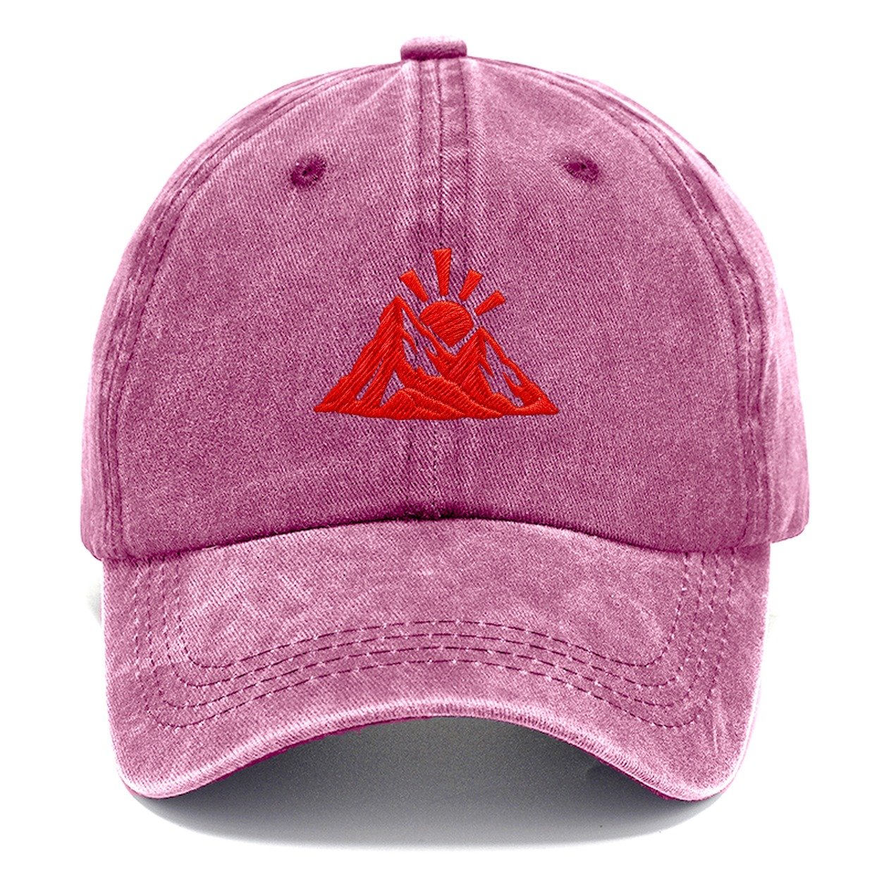 Mountain Sunrise Cut Micro Motion Mark Classic Cap – Dusty Rose