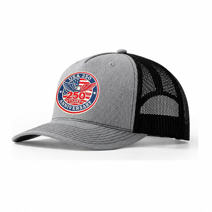 Usa 250th Anniversary Eagle Trucker Hat – Sport Grey-Black