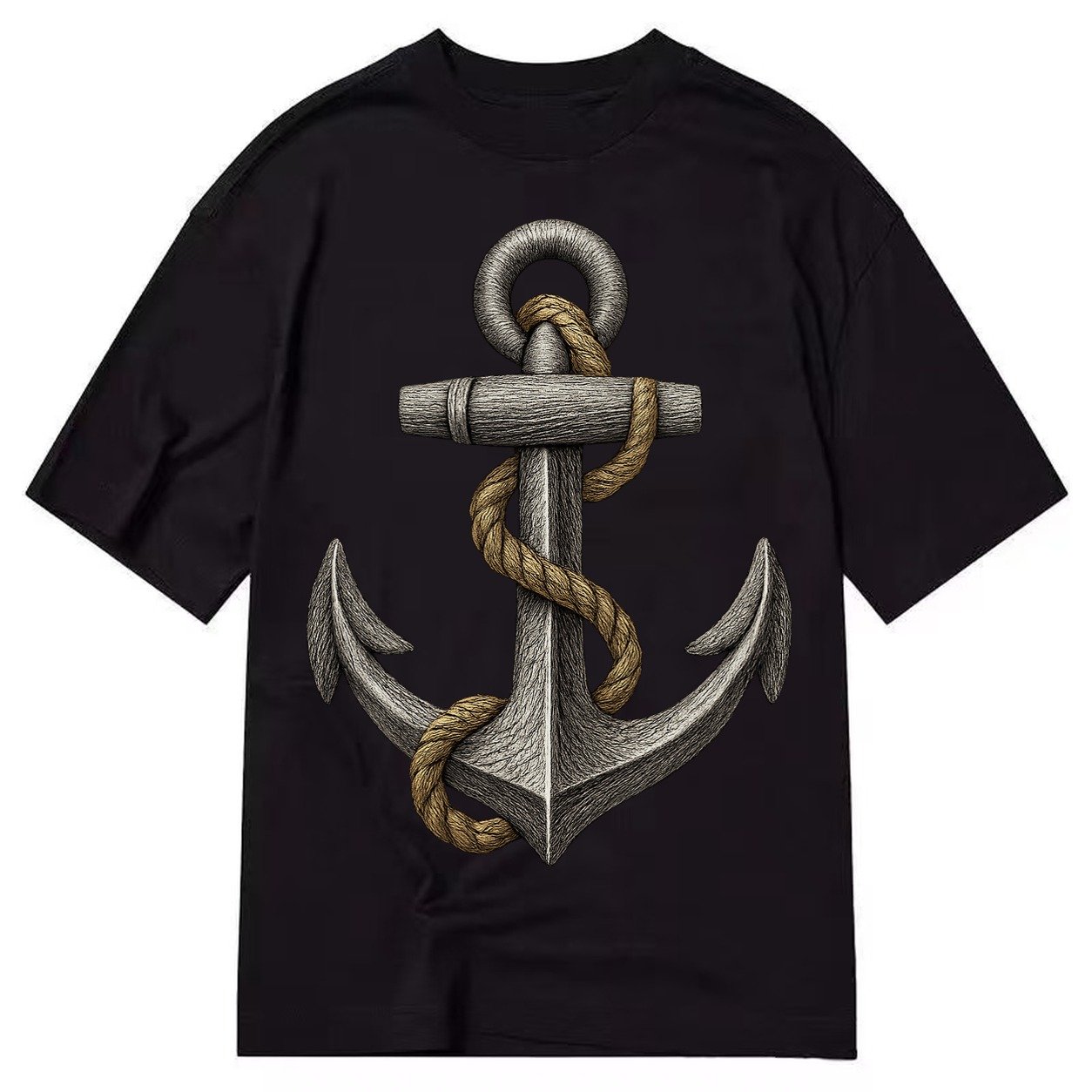 Anchor And Rope Classic T-shirt – Black