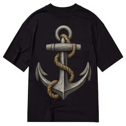 Anchor And Rope Classic T-shirt – Black