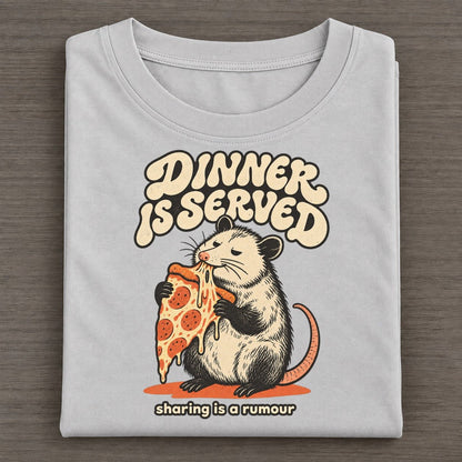 Dinner Is Served Raccoons Off Duty Classic T-shirt – Grey