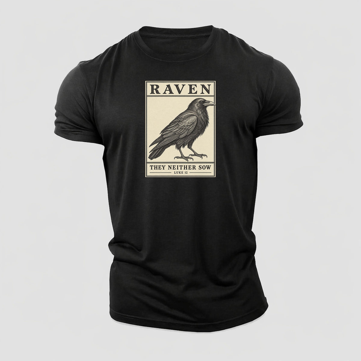 Raven Specimen Plate Creature Canticle Cotton T-Shirt – Black