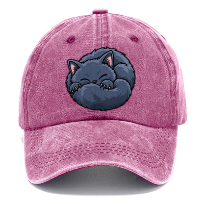 British Shorthair Sleeping Peeking Cats Classic Cap – Dusty Rose